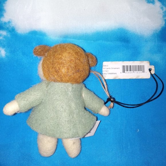 HomArt Felt Little Lady Lamb Ornament 4” Folkart Christmas Traditions - NEW - Picture 2 of 2